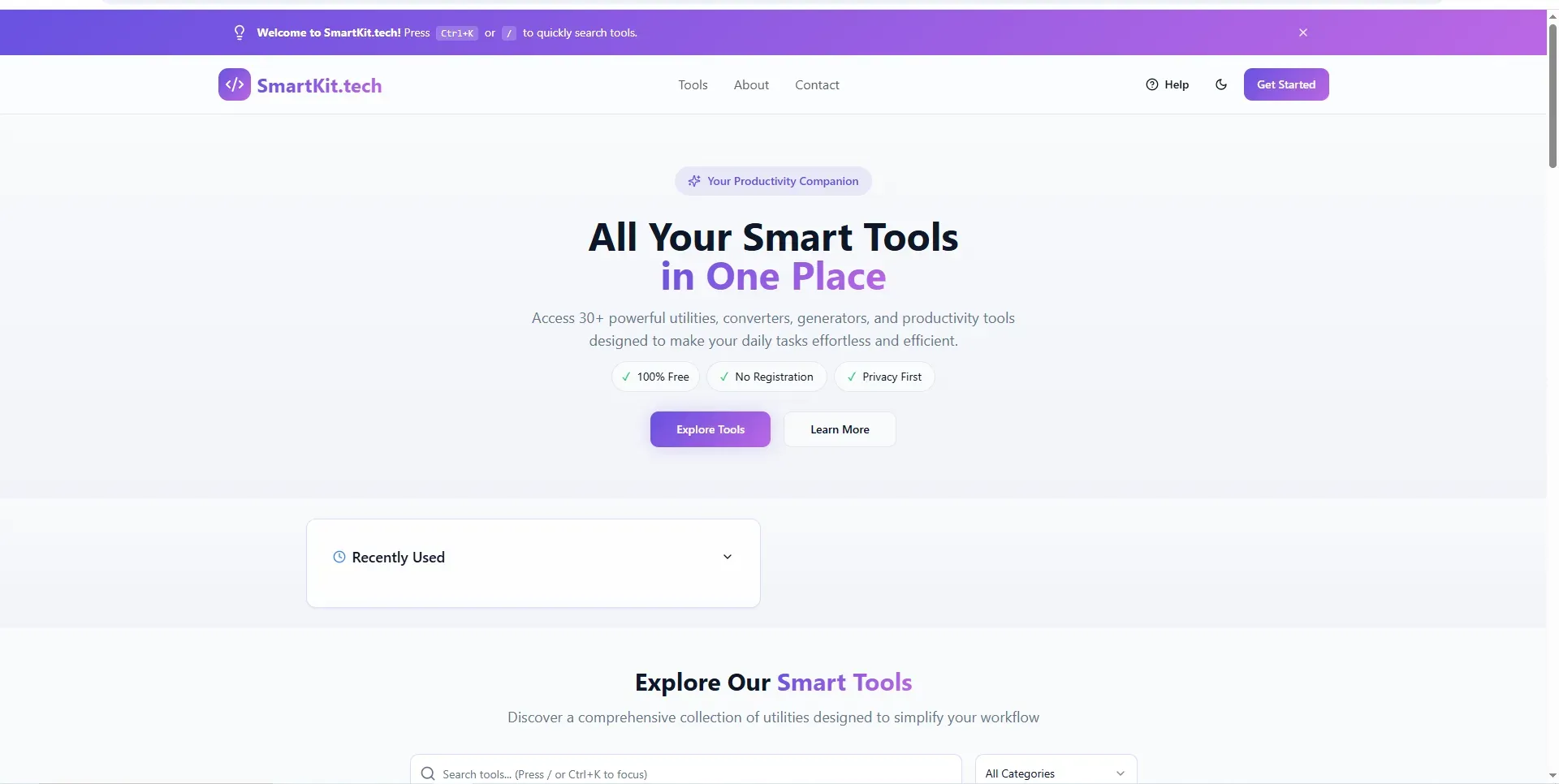 AI SmartKit website screenshot by SiteNova